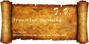 Trosztler Veronika névjegykártya